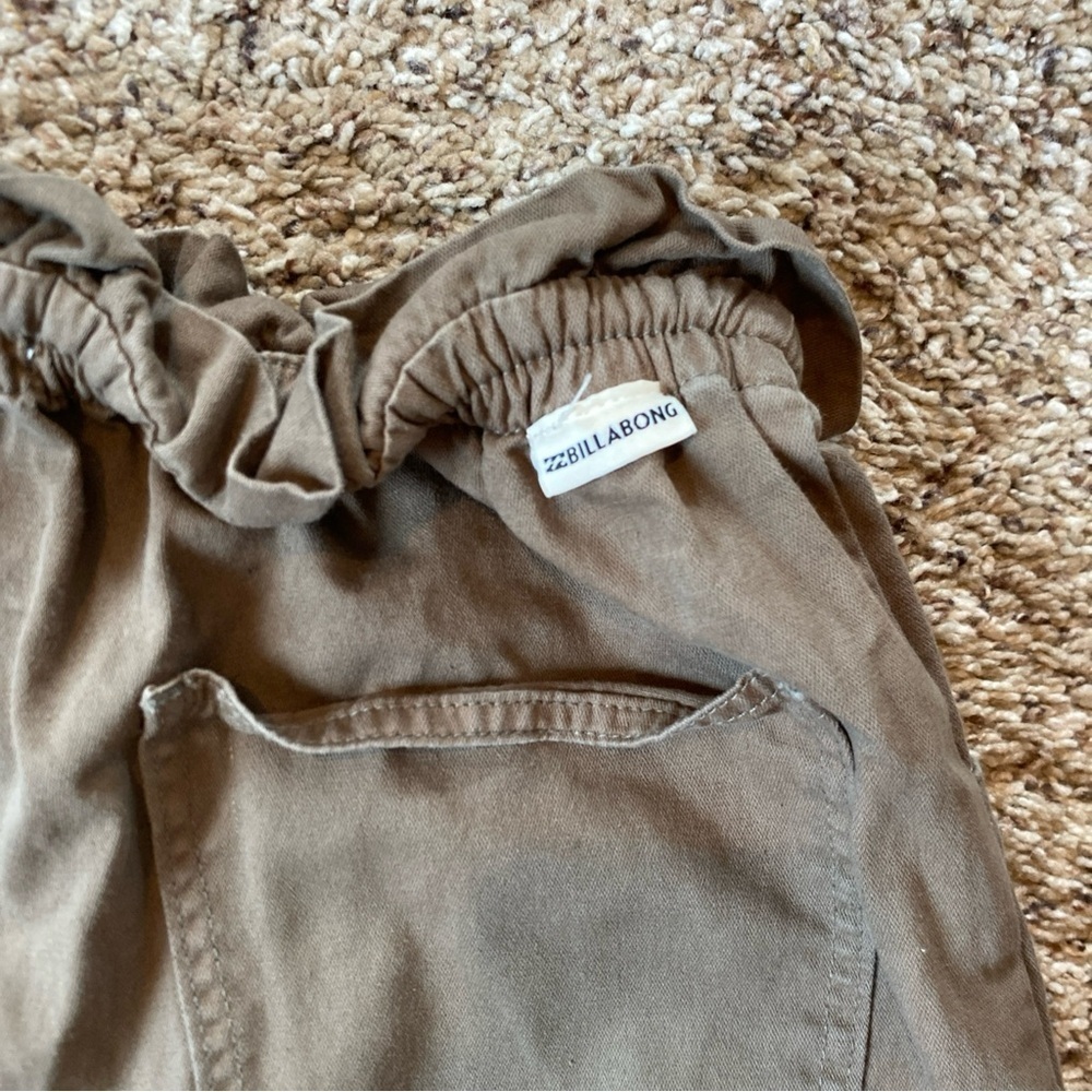 Billabong Sun Dialed Paperbag Shorts Womens Large Sage High Waist - Picture 5 of 6